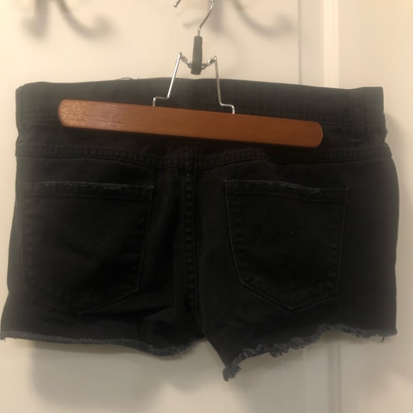 Free People black jean shorts. Size 28. - Picture 2 of 3
